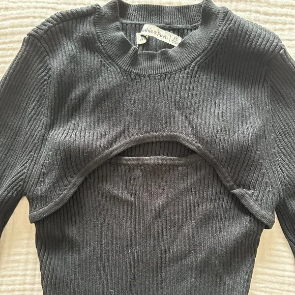 Abercrombie Long Sleeve Black Bodysuit - Picture 2 of 3